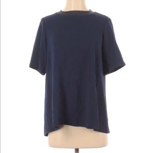 Olive & Oak Navy Blue Short Sleeve Blouse